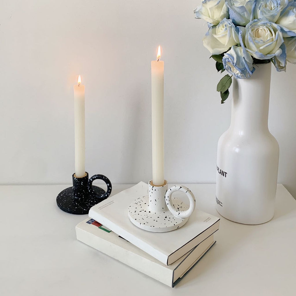 Splash Ink Candle Holders Set