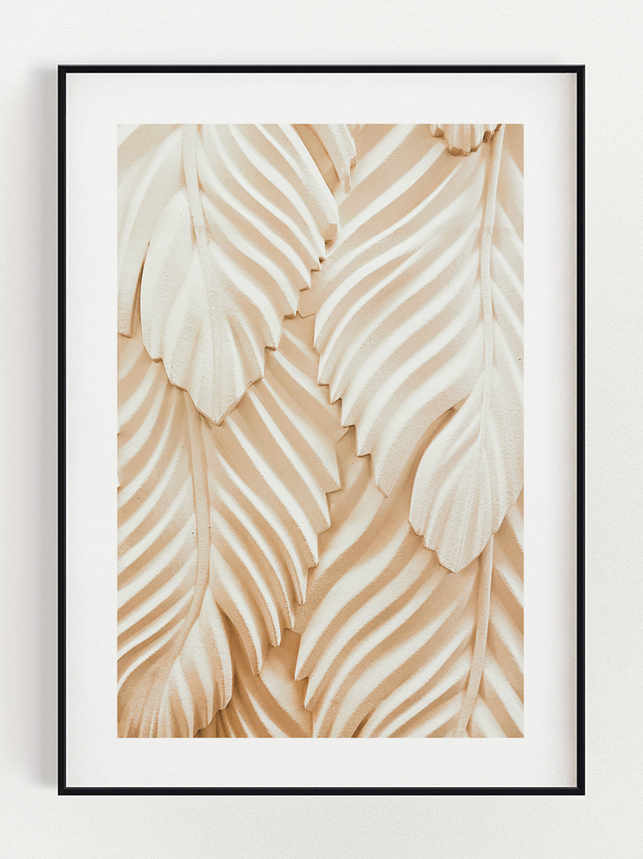 White Leaves Print